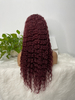 99J Bourgogne Bourgogne Deep Wave en dentelle Perruques avant bon marché Human Hair Wig