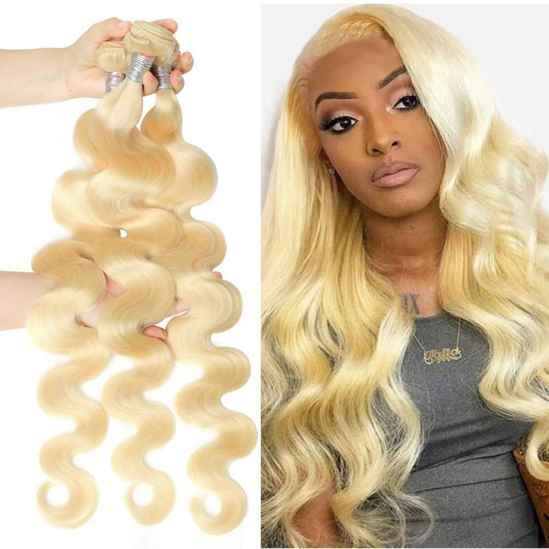 Angelbella 613 Body Wave Human Human Blonde Color Bundles Human Hair Extensions