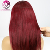 99J Bourgogne rouge Bourgogne Hair Wig Bone droite