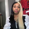 Qualité Half Black Half Blonde Couleur en gros, perruque avant en dentelle
