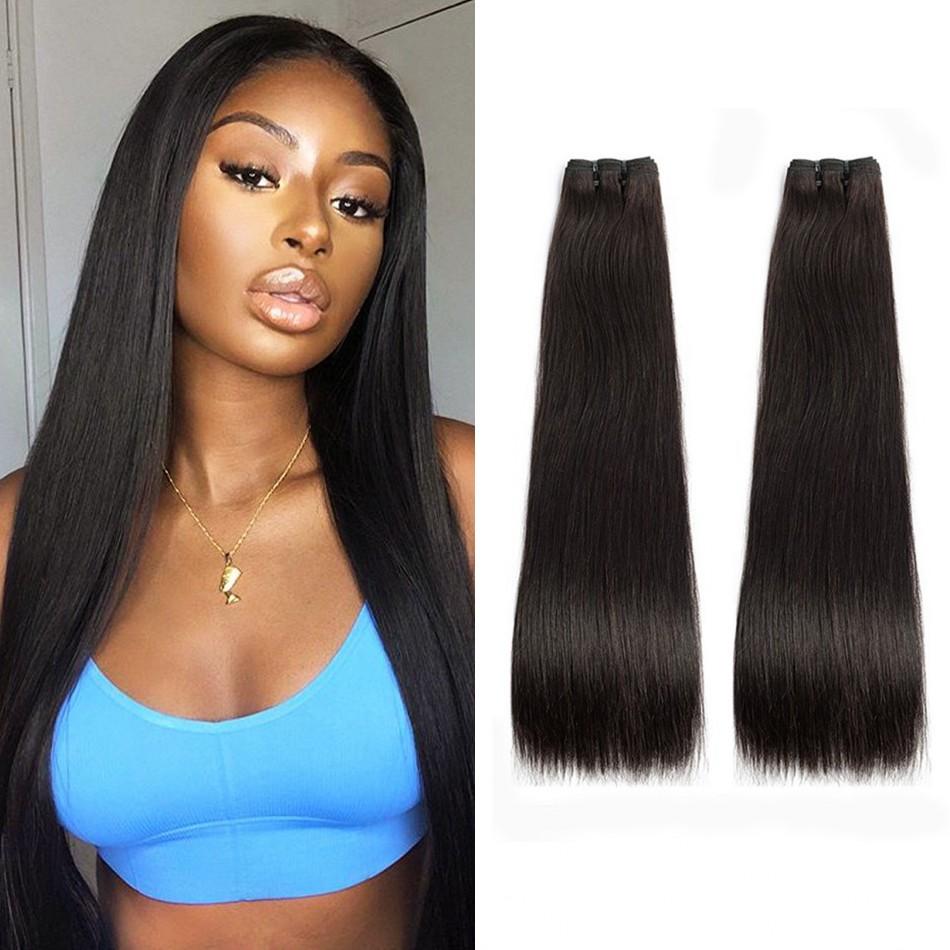 Bone raide cheveux naturels paquets en gros