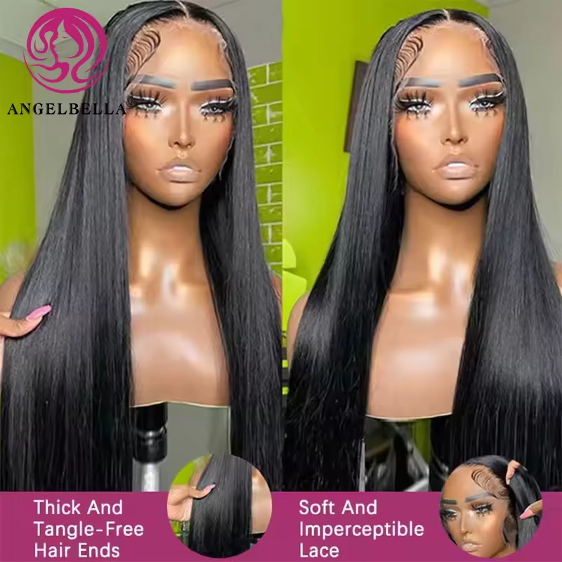 Angelbella Queen Doner Virgin Hair 13x4 Human Human Human Humaneless HD HD Full Hd Lace Frontal Wigs for Black Women