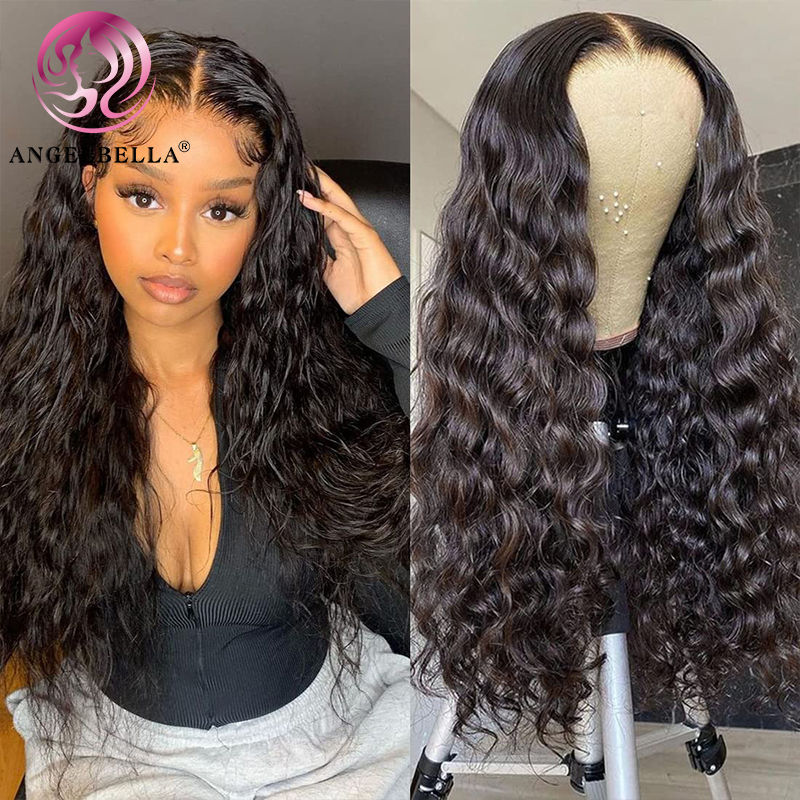 Angelbella Queen Doner Virgin Hair Wholesale 13X4 LOBE VELLE LORDE BRÉSILIEN BRÉSILIEN PERRRES LES PERMES 32 34 pouces Transparent en dentelle bouclée Faute pour femmes noires
