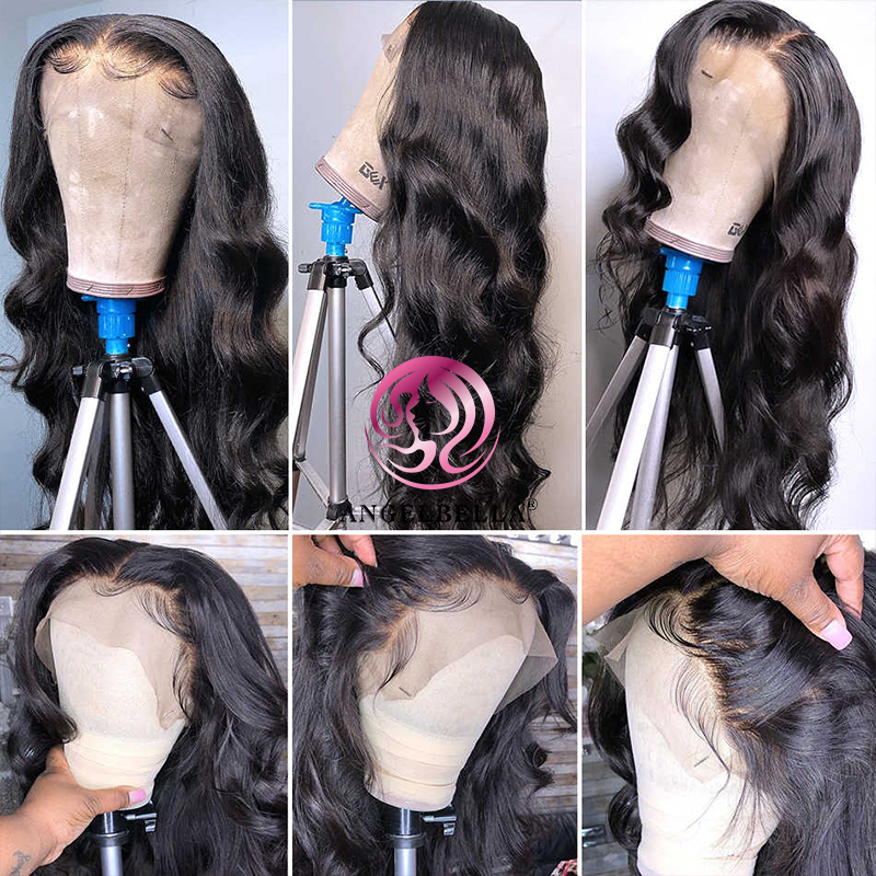 Angelbella Queen Doner Virgin Hair 13x4 Full HD Natural Lace Lace Front Human Hair Wigs