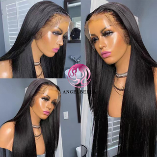 Angelbella Glory Virgin Hair 13x4 HD Lace Lace Straite Brésilien Perruques de cheveux en dentelle Real Human Heuving Wig 