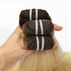 En gros 100% de cheveux vierges cru à la main de cheveux liés à la tronçonne de tronticule aligné de qualité raide alignée.