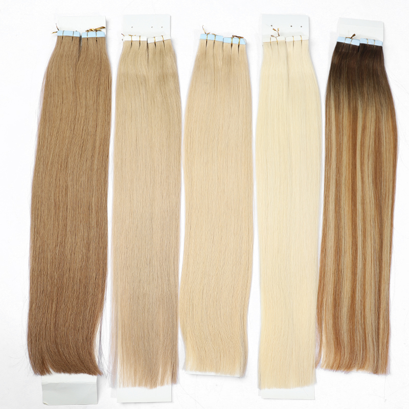 Ruban en gros dans les extensions de la cuticule des cheveux humains alignés Bone osseux raide dans les extensions de cheveux