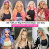 13x4 de haute qualité 180 densité HEURS HEURS LACE BORGE BORGE COLOR COURCE 613 BLONDE CORPS WAVE SOLESS WIGS FRONTÉAL