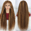 Perruques transparentes brésiliennes de 30 pouces perruque frontale en dentelle 13x4 180% densité des cheveux de ginge