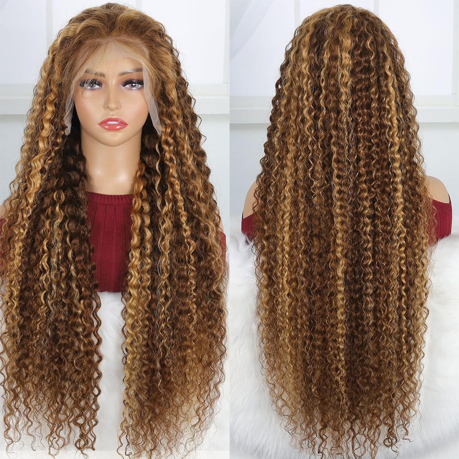 Perruques transparentes brésiliennes de 30 pouces perruque frontale en dentelle 13x4 180% densité des cheveux de ginge