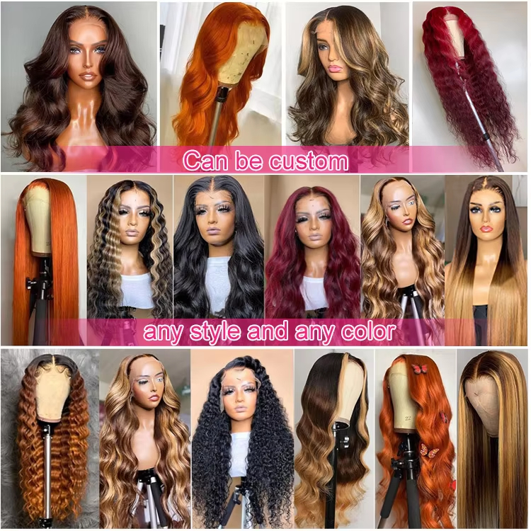 Perruques transparentes brésiliennes de 30 pouces perruque frontale en dentelle 13x4 1800% densité des cheveux de ginge