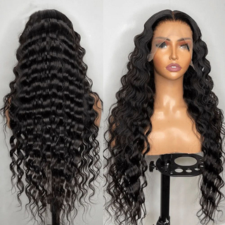 En gros de 30 pouces nature naturel, vague lâche à cheveux humains en dentelle de lace, vendeurs de perruques avant Glueless HD en dentelle frontale pour les femmes noires