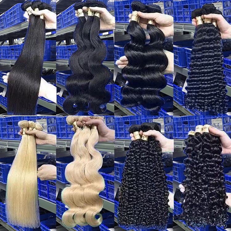 Cuticule en gros Alignement des cheveux bruts Fournisseur de cheveux humains Natural Human Hair Extensions Right Human Hair Bundles