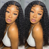 Angelbella Natural Color Jerry Curly 4x4 Long Virgin Remy Hair Wig Hd Transparent Human Human Heum Hair Lace Fermeure Wig