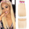Qualité en gros de qualité supérieure 40 pouces Cuticule alignée Blonde 613 Extensions de cheveux raides humains Poules de cheveux vierges brutes
