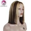 Lace Front Human Hair Wigs 1B / 27 # Pure Remy Hair Front Lace Bob Wigs for Black Women 