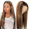 Cheveux humains transparents transparents en dentelle pleine perruque vierge vierge sans glue sans perruque en dentelle de couleur blonde sans motif blonde halte en dentelle avec des cheveux pour bébé