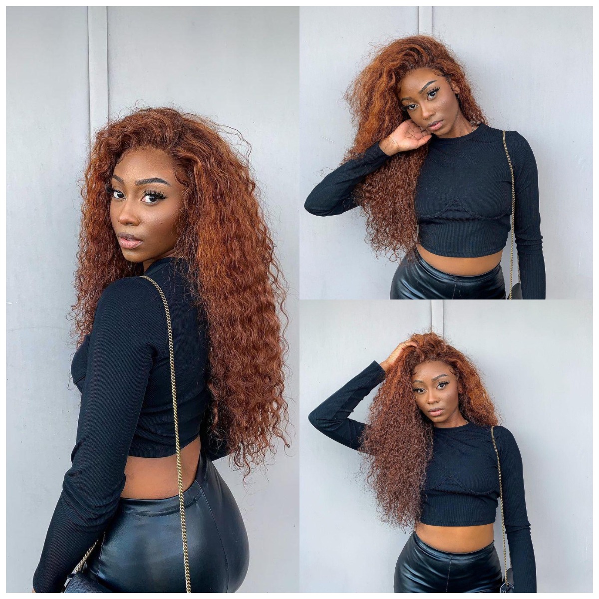 Perruques colorées parfaites pour le teint foncé des femmes