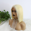 613 Bob Wigs en dentelle droite blonde vierge 10 pouces brésilien