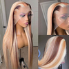 Hair Straight Wig Perruque Human Hair Wigs 4/27 Ombre 13X4 Lace Front Human Hairs Wigs Brésilien Brésilien Lace Lace Fermeure Wigs