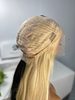Qualité Half Black Half Blonde Couleur en gros, perruque avant en dentelle