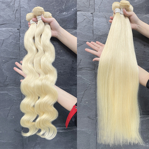 Les meilleurs tissages de cheveux brésiliens blonds 613 avec fermeture