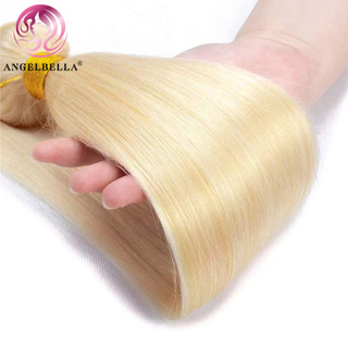 Angelbella Queen Doner Virgin Hair 613 Straight Brésilien Human Hair Weave Fackles 