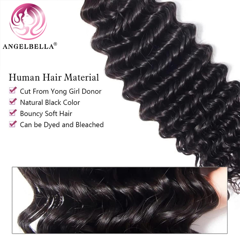 Angelbella Queen Doner Virgin Hair non traité les extensions de cheveux humains bruts