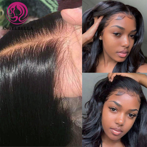 Angelbella Glory Virgin Hair Human Human Human 13x4 Loose Deep Wave Hd Full Lace Lace Front Wigs pour les femmes noires