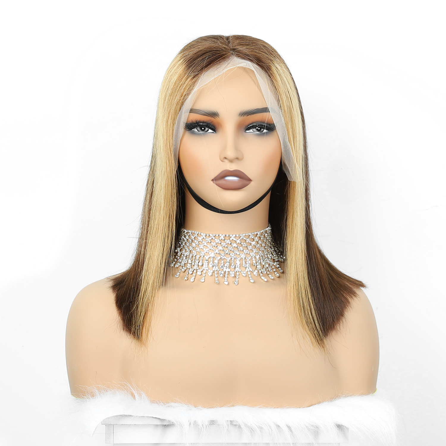  Angelbella dd Diamond Hair Wholesale Peruvian Bob Lace Front Human Hair Wig Cheap 13 * 4 Lace Frontal Short Bob Wig