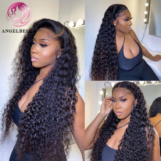Angelbella dd Diamond Hair HD 13x4 Lace Lace Front Perruques de poils de poils profonds pour femmes noires