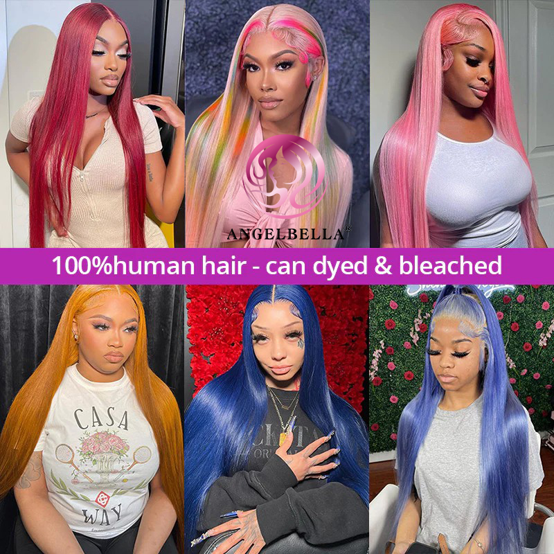  Angelbella Queen Doner Virgin Hair 20 pouces 613 13x4 HEURS HUMANS HUM HUM HD FRONTAL LACE WIG