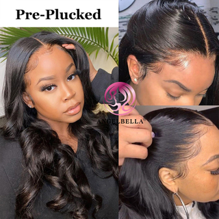 Angelbella DD Diamond Hair 13x4 HD Body Wave Lace Lace Frontal Wigs les plus chers Natural Human Hair Wig