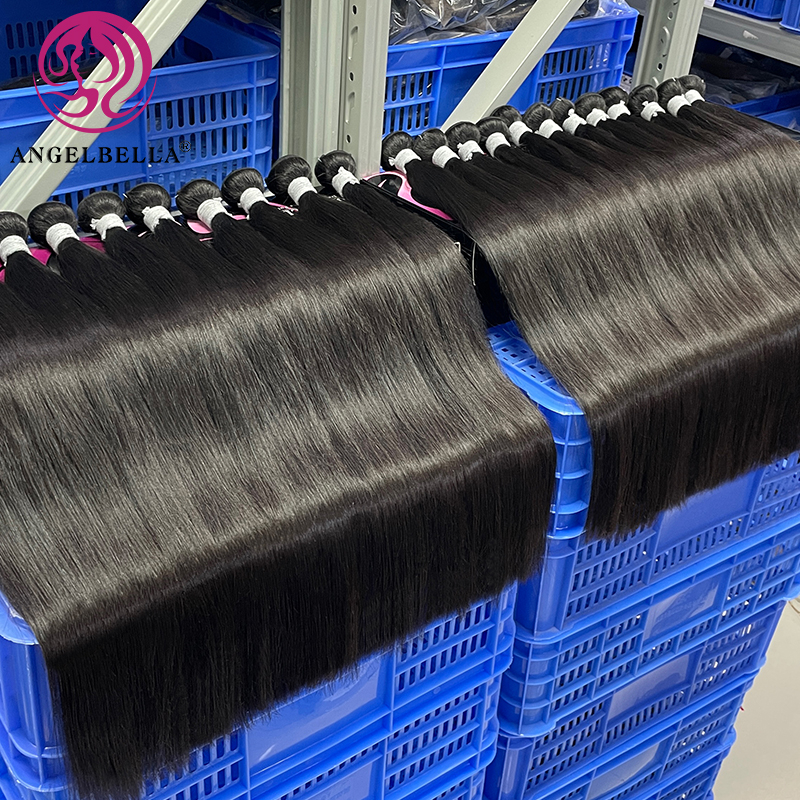 Angelbella Glory Virgin Hair Cuticule Aligned Hair Bundles Extension Raw Virgin Human Human Hair Bundle