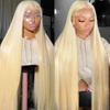 Angelbella 30 pouces 613 Blonde blonde à cheveux humains Lace Lace Lace Perruques avant Swiss en dentelle Swiss Swiss pour femmes noires