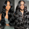 30 pouces 180 densité 13x4 Wave sans glue, perruque frontale Frontal Transparent Lace Front Ferrw Perrules pour femmes