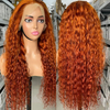 Perruques transparentes brésiliennes de 30 pouces perruque frontale en dentelle 13x4 1800% densité des cheveux de ginge