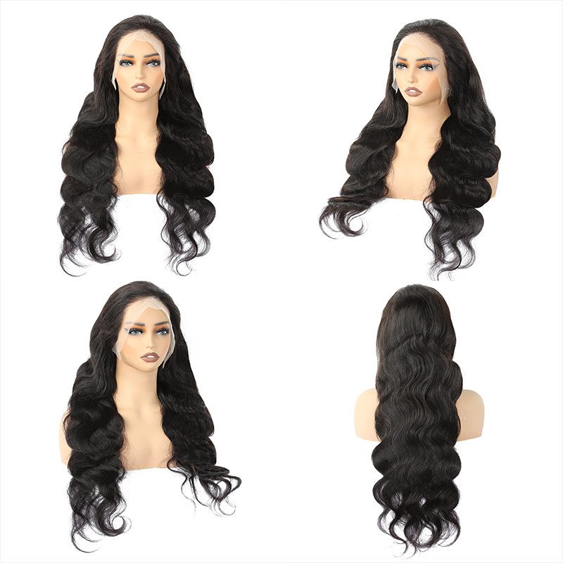 30 pouces 180 densité 13x4 Wave sans glue, perruque frontale Frontal Transparent Lace Front Ferrw Perrules pour femmes