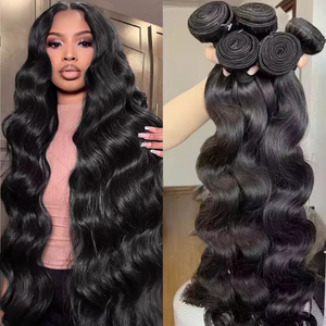 Angelbella Natural Black Double Drawn Virgin Cuticule Alignent la vague de corps Bumpres brutes Formes Vendeurs Human Hair Extension pour les femmes