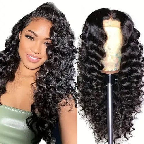 Angelbella 30 pouces 220% densité 13x6 HD Wig frontal dentelle profonde sans glace