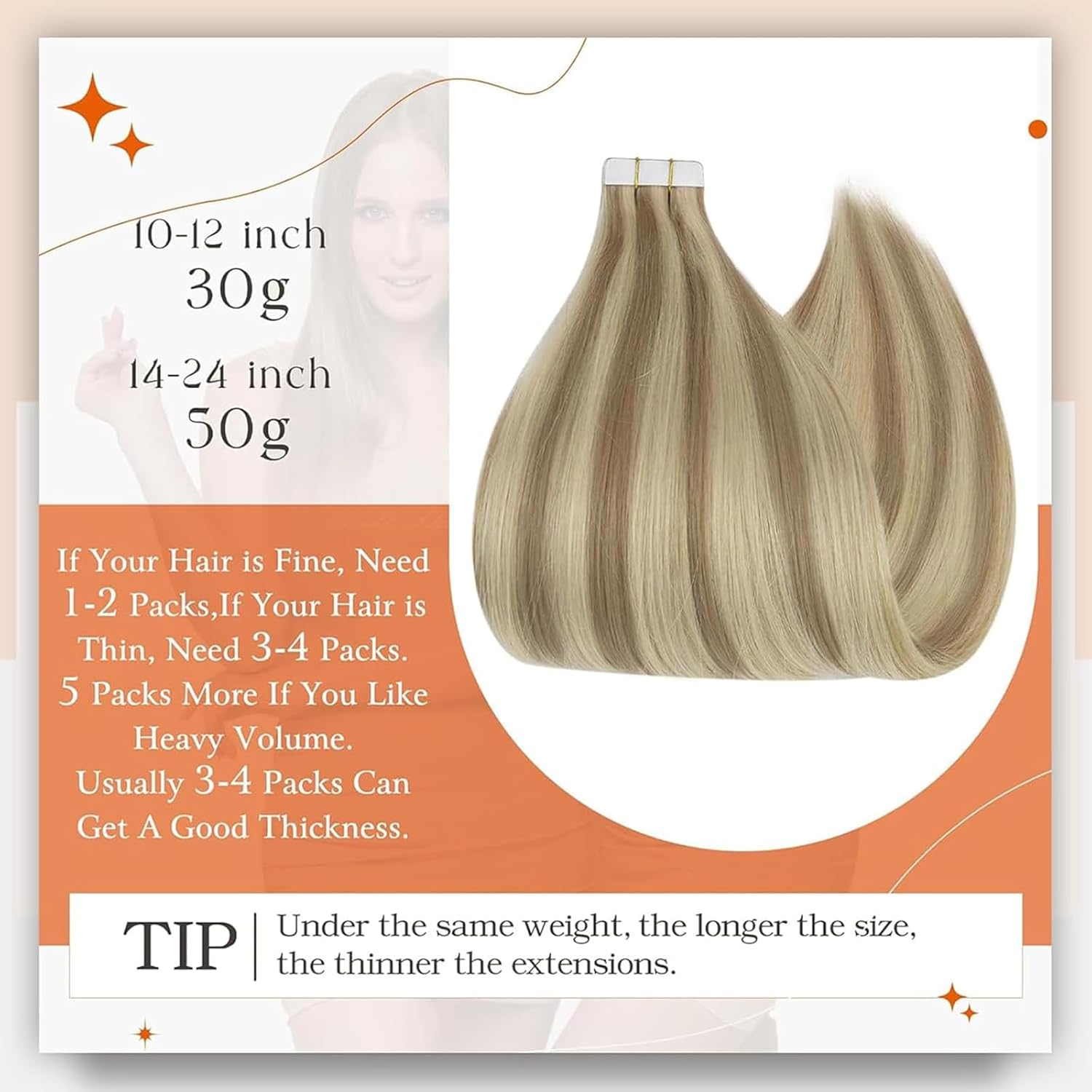 Angelbella Extensions de cheveux à ruban adhésif Vrais cheveux humains 55,9 cm Couleur 16 méchés 22 blonds Extensions de cheveux à ruban adhésif 100 g Pu Tape ins cheveux humains sans couture Extension de trame de peau Cheveux naturels