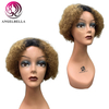 Plus grande perruque de poils de couleur personnalisée afro bouclées perruques de cheveux humains 
