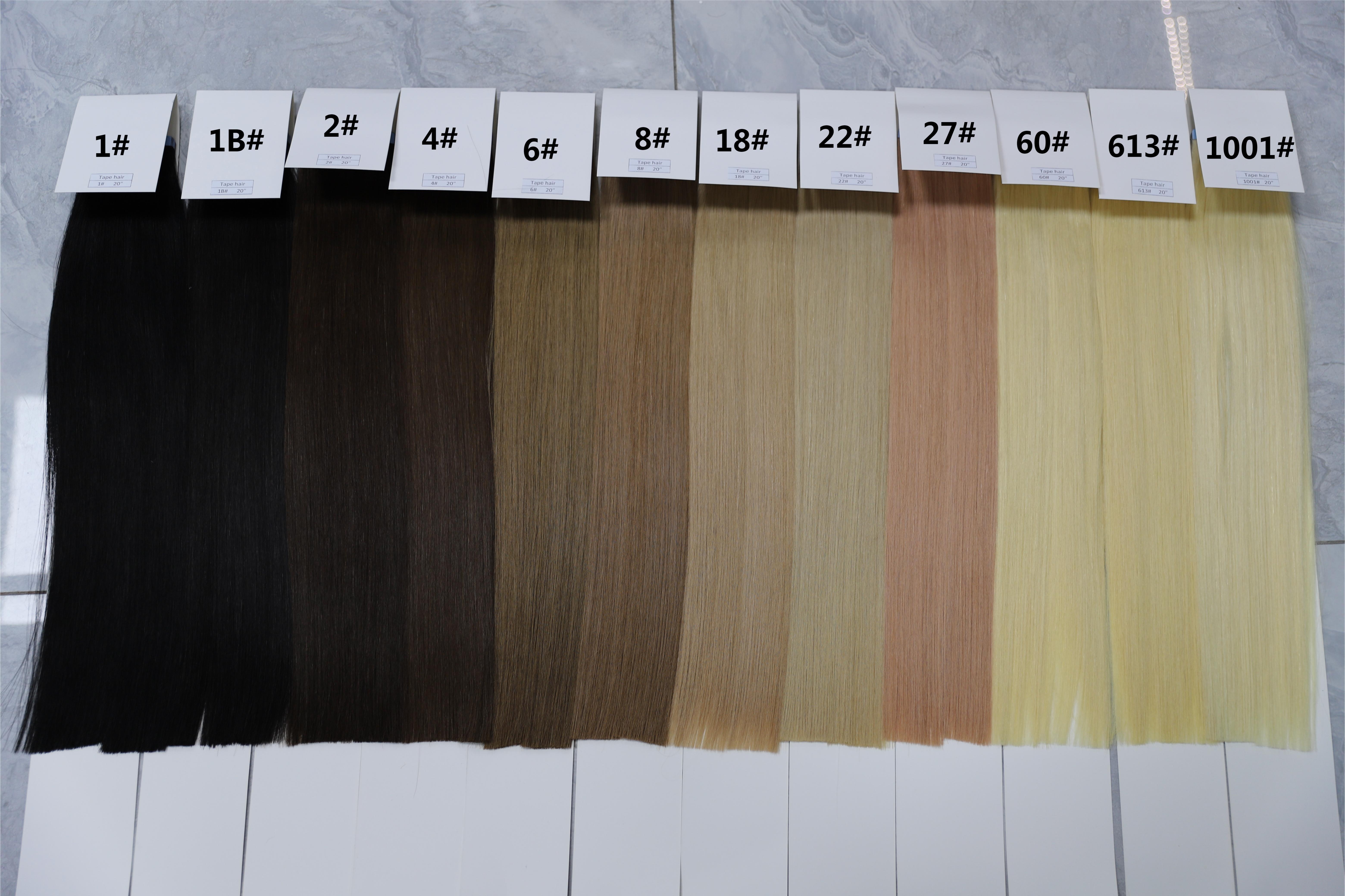 Bande dans les extensions de cheveux 20 pouces 40pcs 100g bande droite dans les extensions de cheveux humains