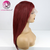 99J Bourgogne rouge Bourgogne Hair Wig Bone droite