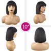 Bob Bob Wig avec frange Machine complète fait des perruques bob droites pour femmes noires 8 10 12 14 16 pouces