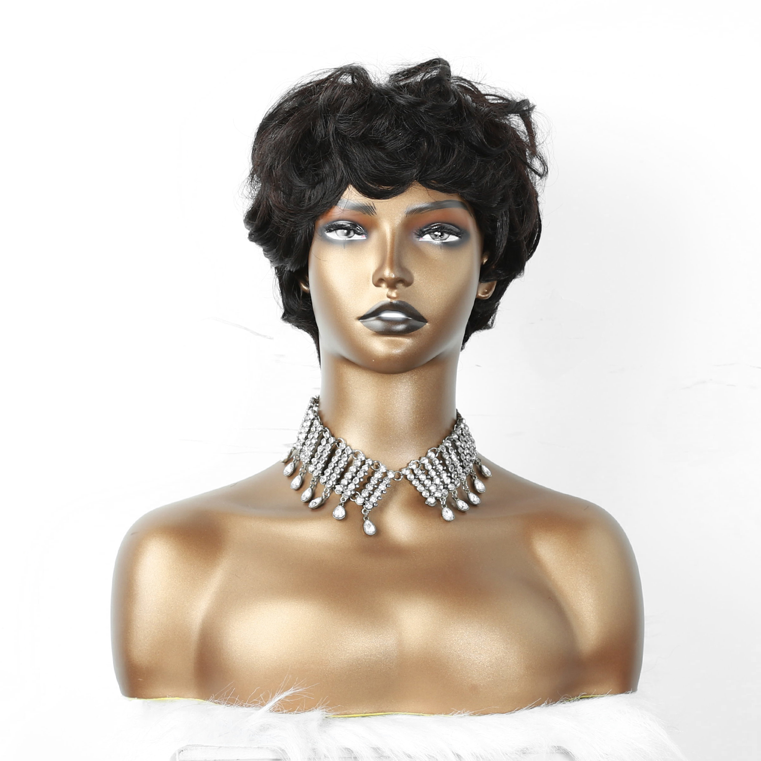  Angelbella DD Diamond Hair New Style Short Bob Wig Prix d'usine Natural Wave Curl Curl Styles Curl Brésilien Machine à cheveux Brésilienne Fabriée pour femmes noires