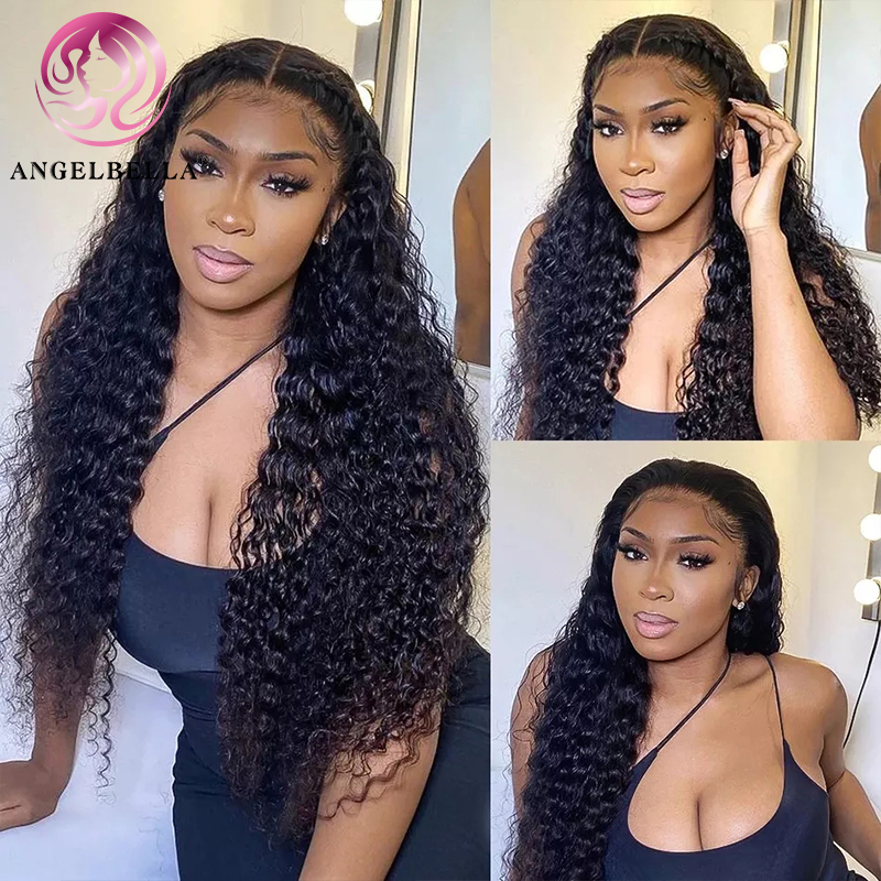 Angelbella DD Diamond Hair HD 13x4 Wig Deep Wig Heuvraine dentelle de dentelle Frontal Perrette pour les femmes