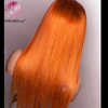 Angelbella DD Diamond Hair 13X4 530 # Ginger Orange Roir Human Human Transparent Lace Front Perruques à vendre