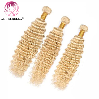 Angelbella Queen Doner Virgin Hair Brésilien 613 Poules à cheveux humains bruts profonds 