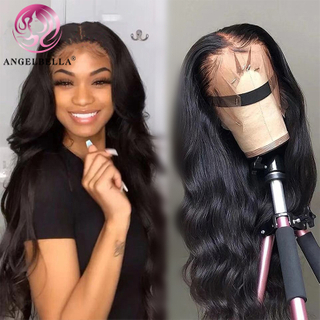 Angelbella dd Diamond Hair 13x4 HD Lace Front Perruques avant Brésilien Wave Human Hair Perruques pour les femmes noires